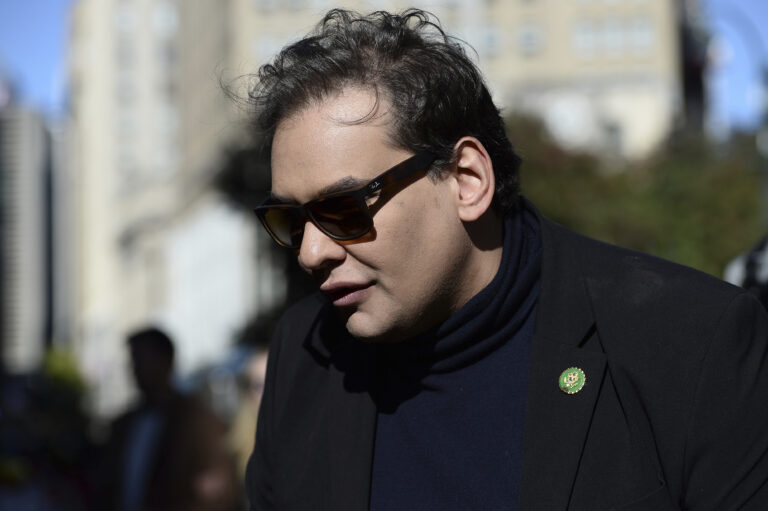 NY: Former US Representative George Santos Seen Near Trump R