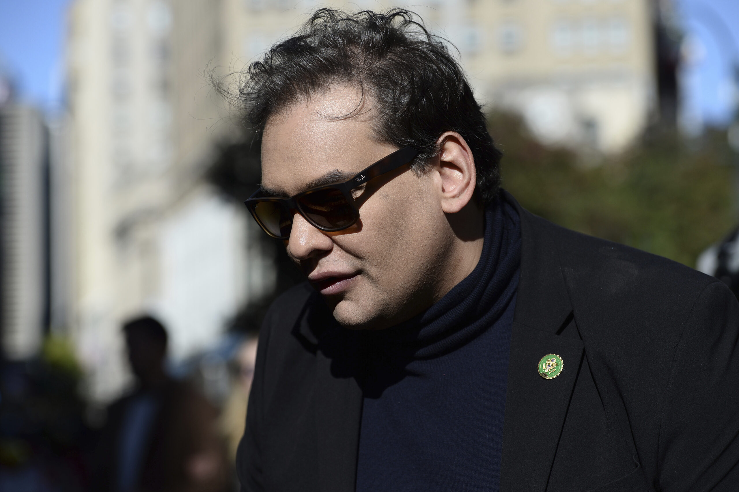 NY: Former US Representative George Santos Seen Near Trump R