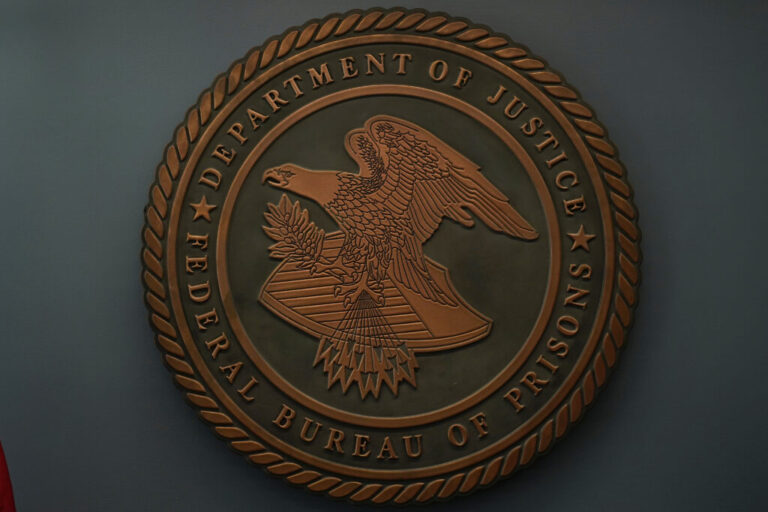 The seal for the Federal Bureau of Prisons.