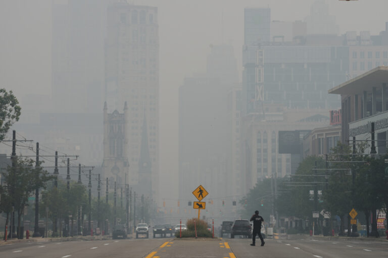 Michigan Climate Wildfires Smoke