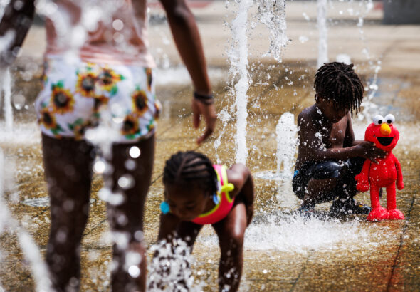 DC: Children Escape the Summer Heat in Washington, DC