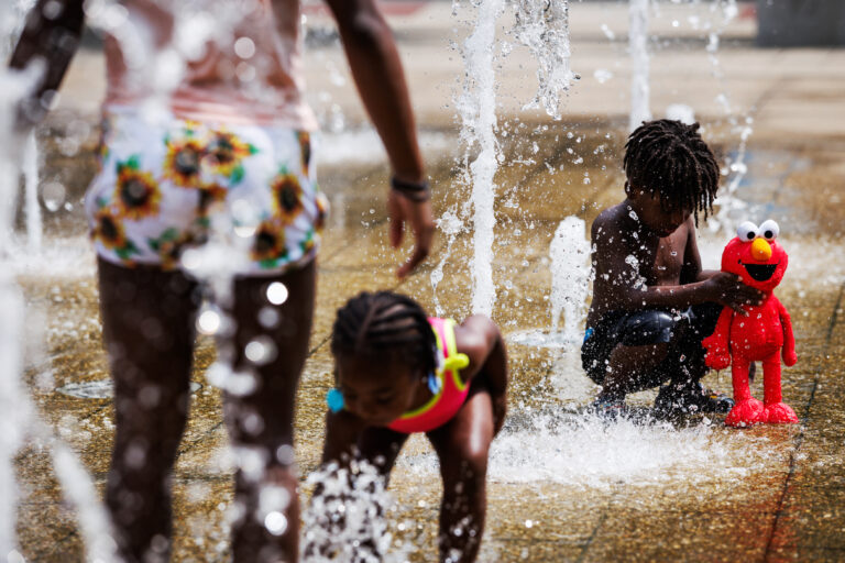 DC: Children Escape the Summer Heat in Washington, DC