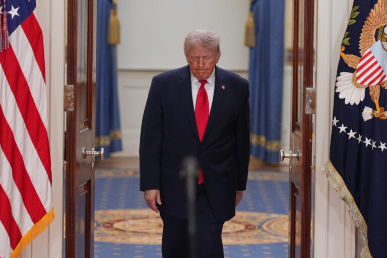 President Donald Trump addresses the nation