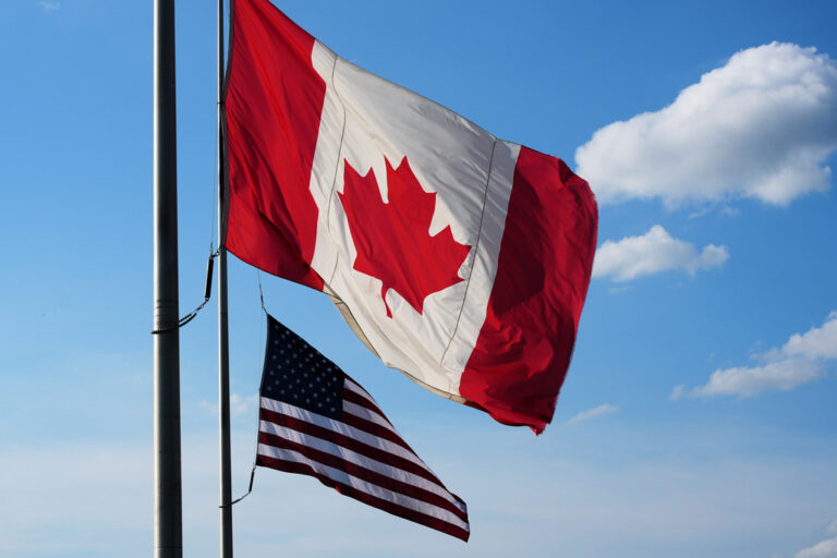 Candian and United States Flags